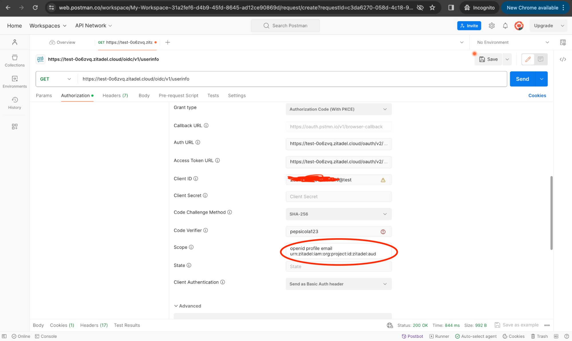 Testing User Login Flows in ZITADEL with Postman